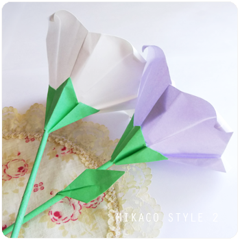 折り紙でつくる夏の花 ひまわり 朝顔 ダリア 桔梗の簡単な折り方 Mikaco Style 2